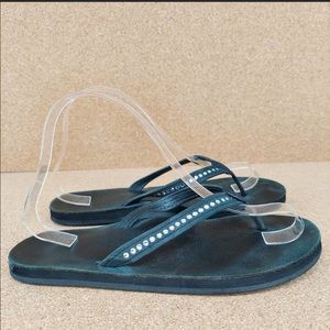 Rainbow Womens Slip On Flip Flop Flats Size 7